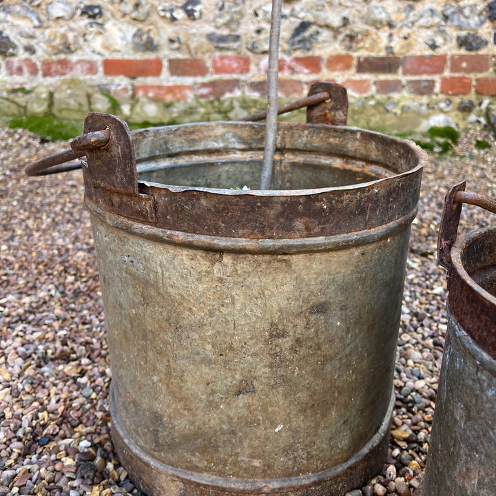 Vintage Metal Bucket Planter