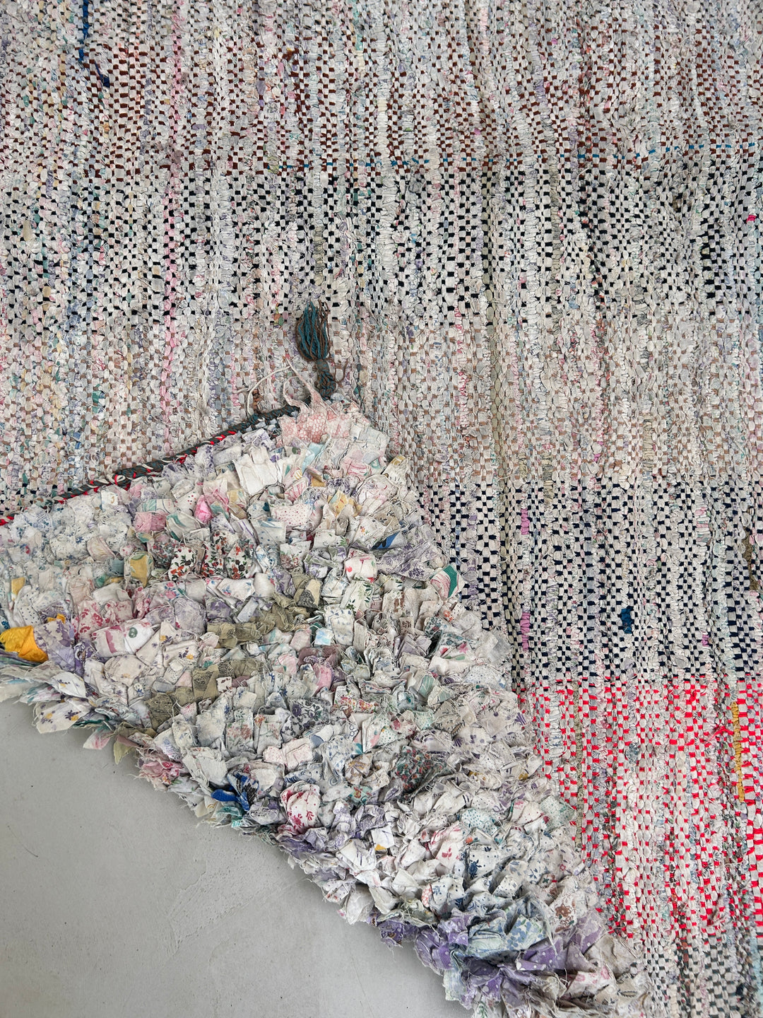 Vintage Moroccan Handmade Rag Rug | 188 X 152 