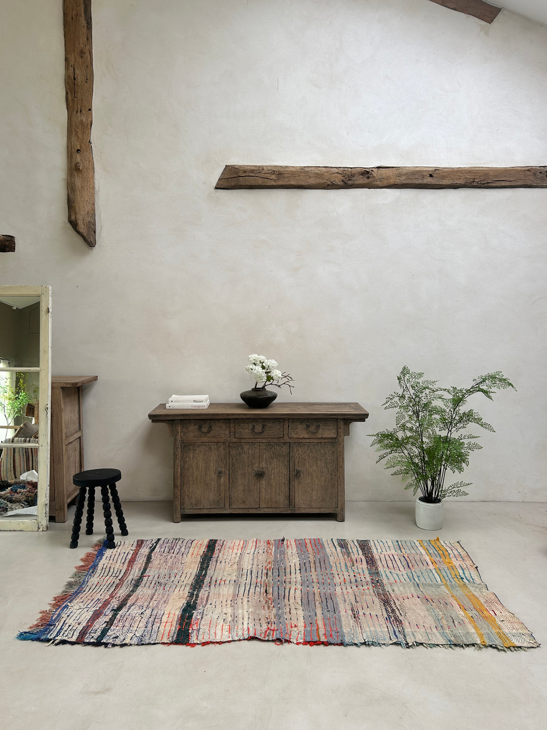 Vintage Moroccan Handmade rag rug | 145 X 170 