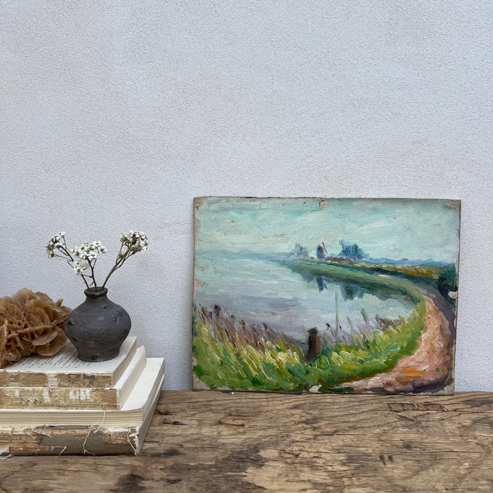 Vintage Oil on Art Board | No:6 d 