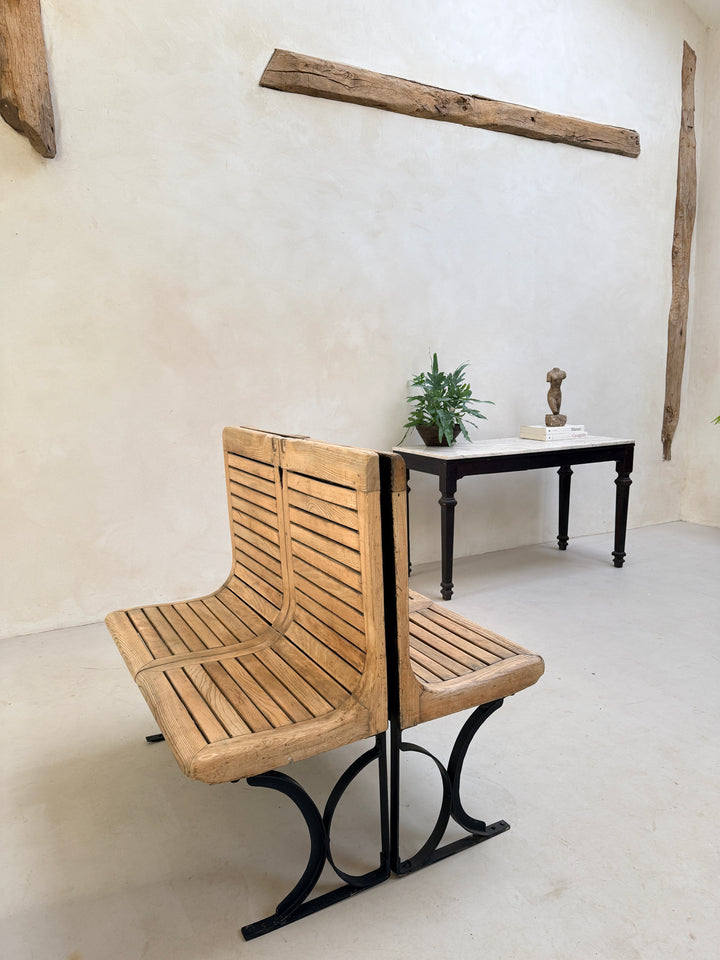 Vintage Paris Metro Hall Bench