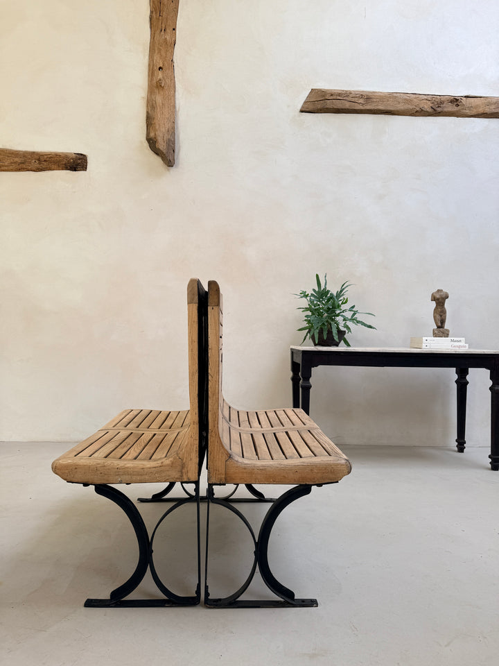 Vintage Paris Metro Hall Bench