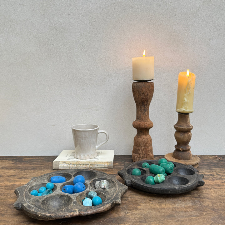 Vintage Round Stone Roti Plate