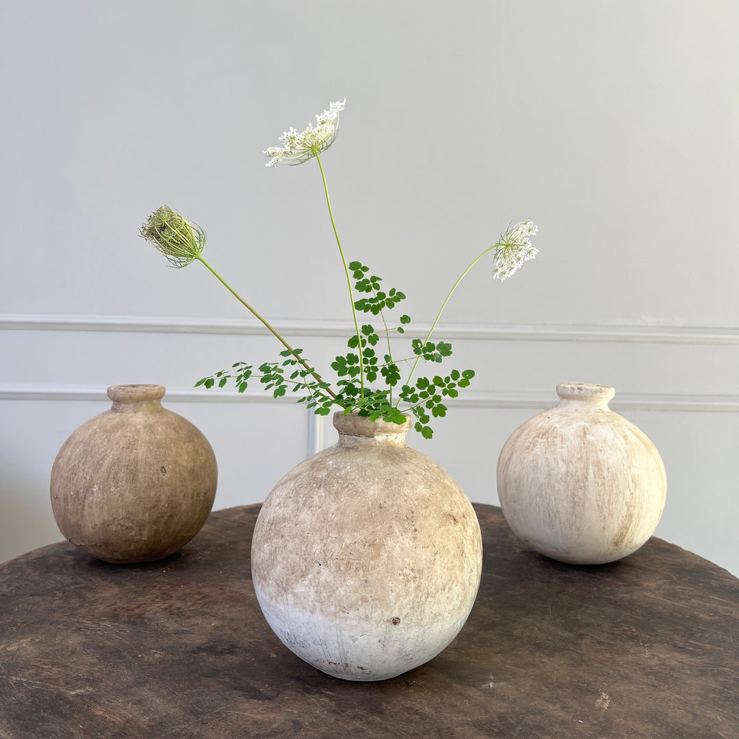 Vintage Rustic White Decorative Vase 