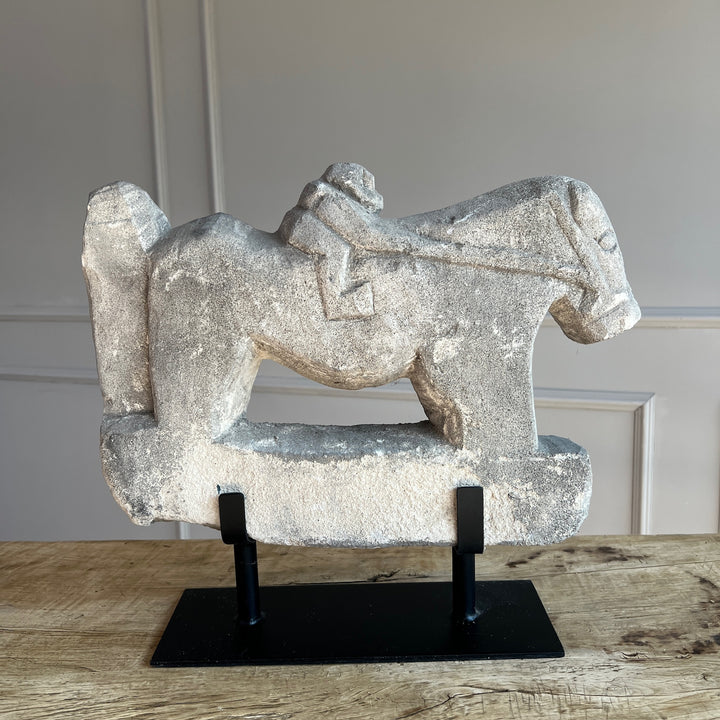 Vintage Stone Horse & Rider | Palomo a 