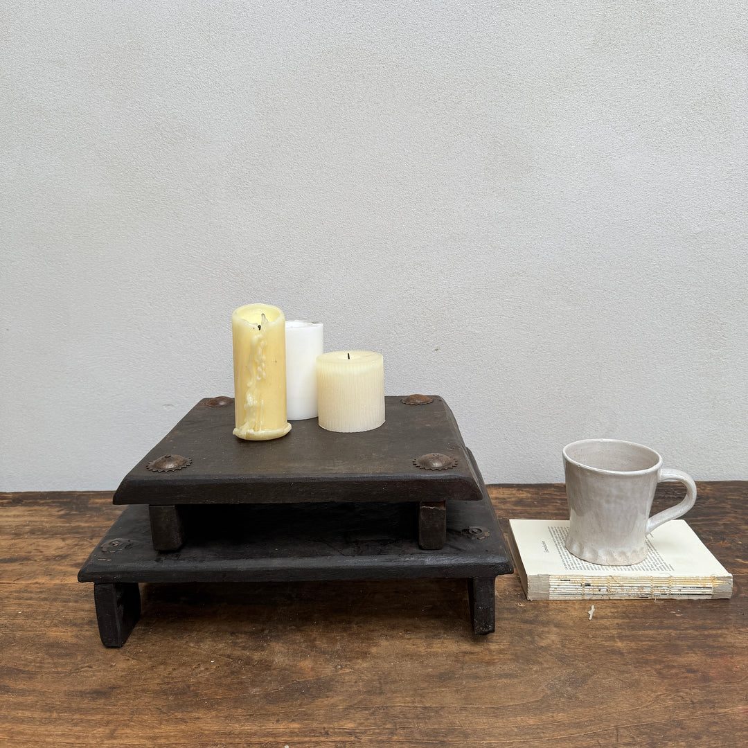 Vintage Wooden Bajot Display Stand