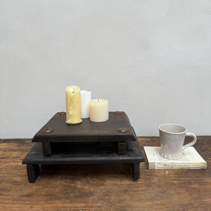 Vintage Wooden Bajot Display Stand