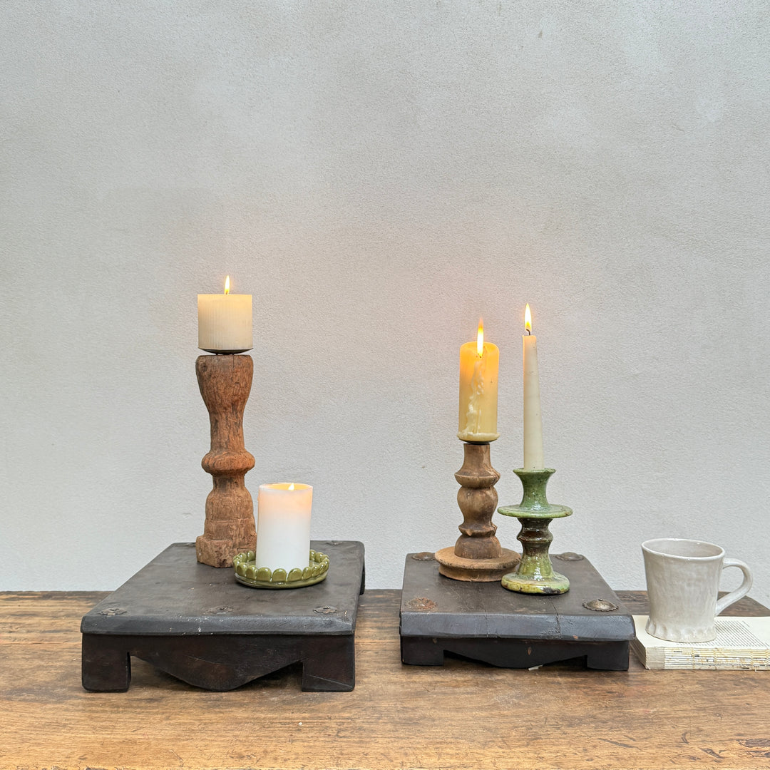 Vintage Wooden Bajot Display Stand