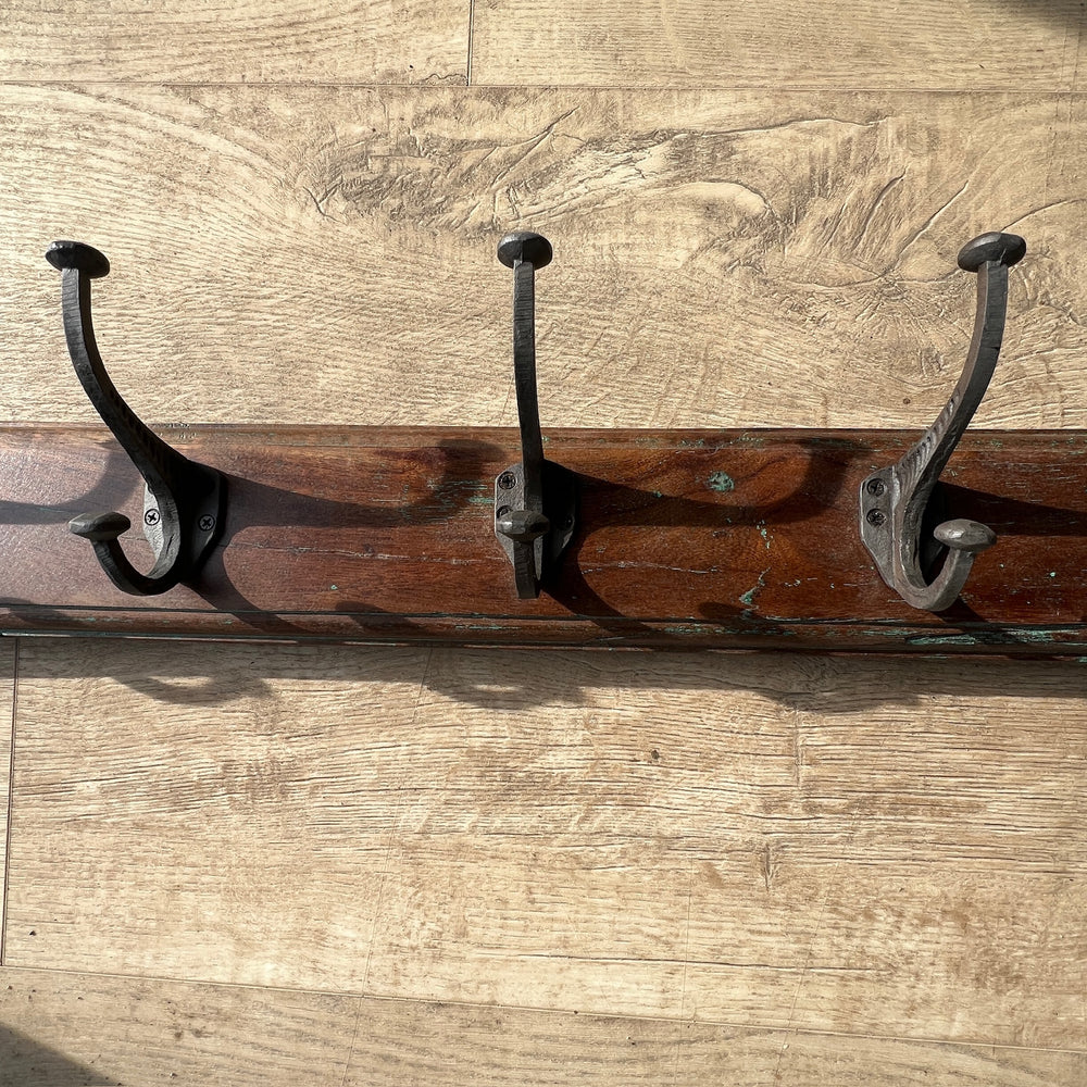 Vintage Wooden Coat Rack | 5 Hooks