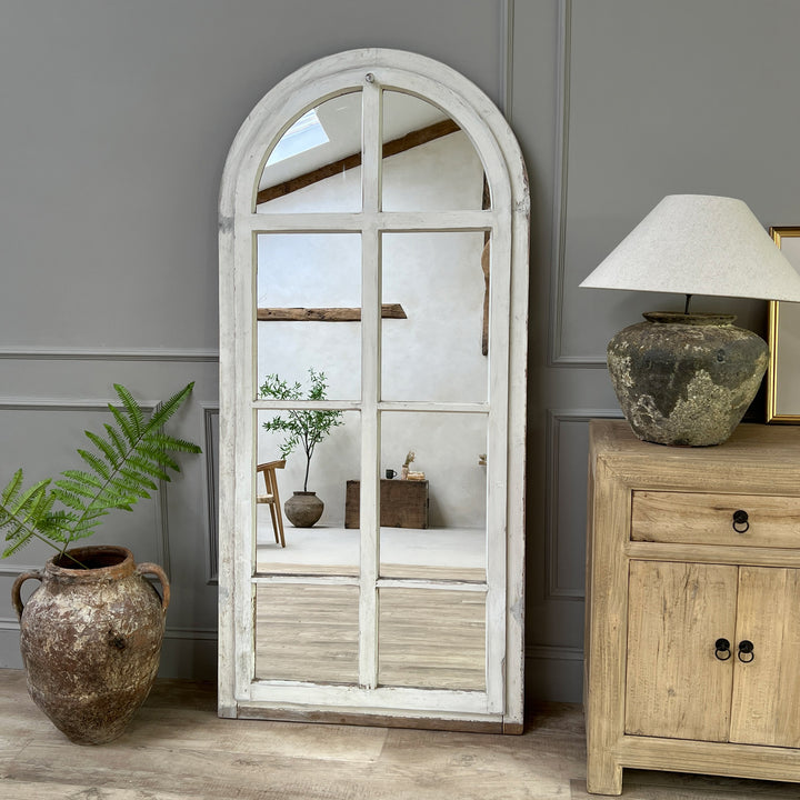 Vintage arched window mirror | Limeuil used indoors 