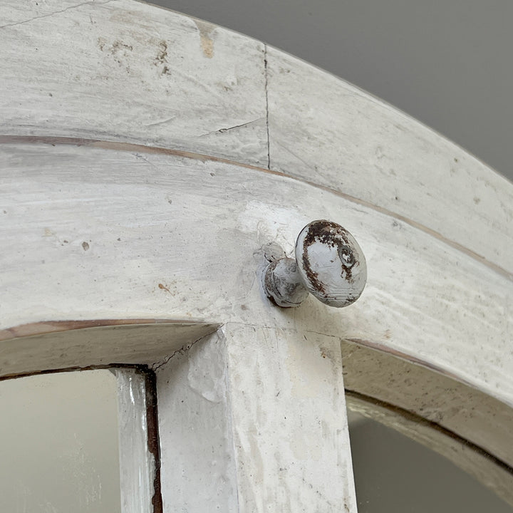 Vintage arched window mirror Limeuil close up detail