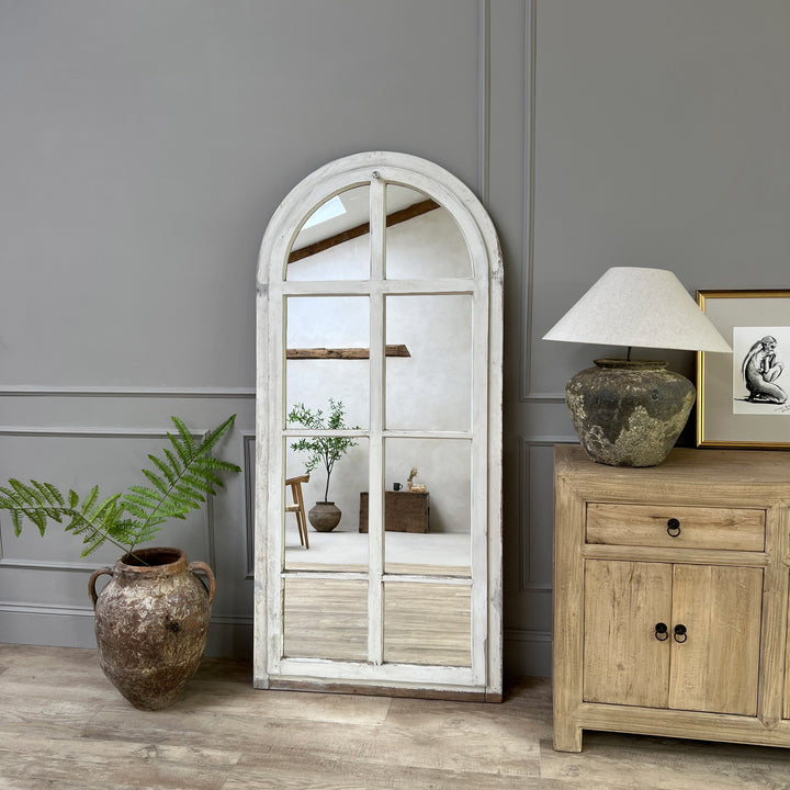 Vintage arched window mirror | Limeuil