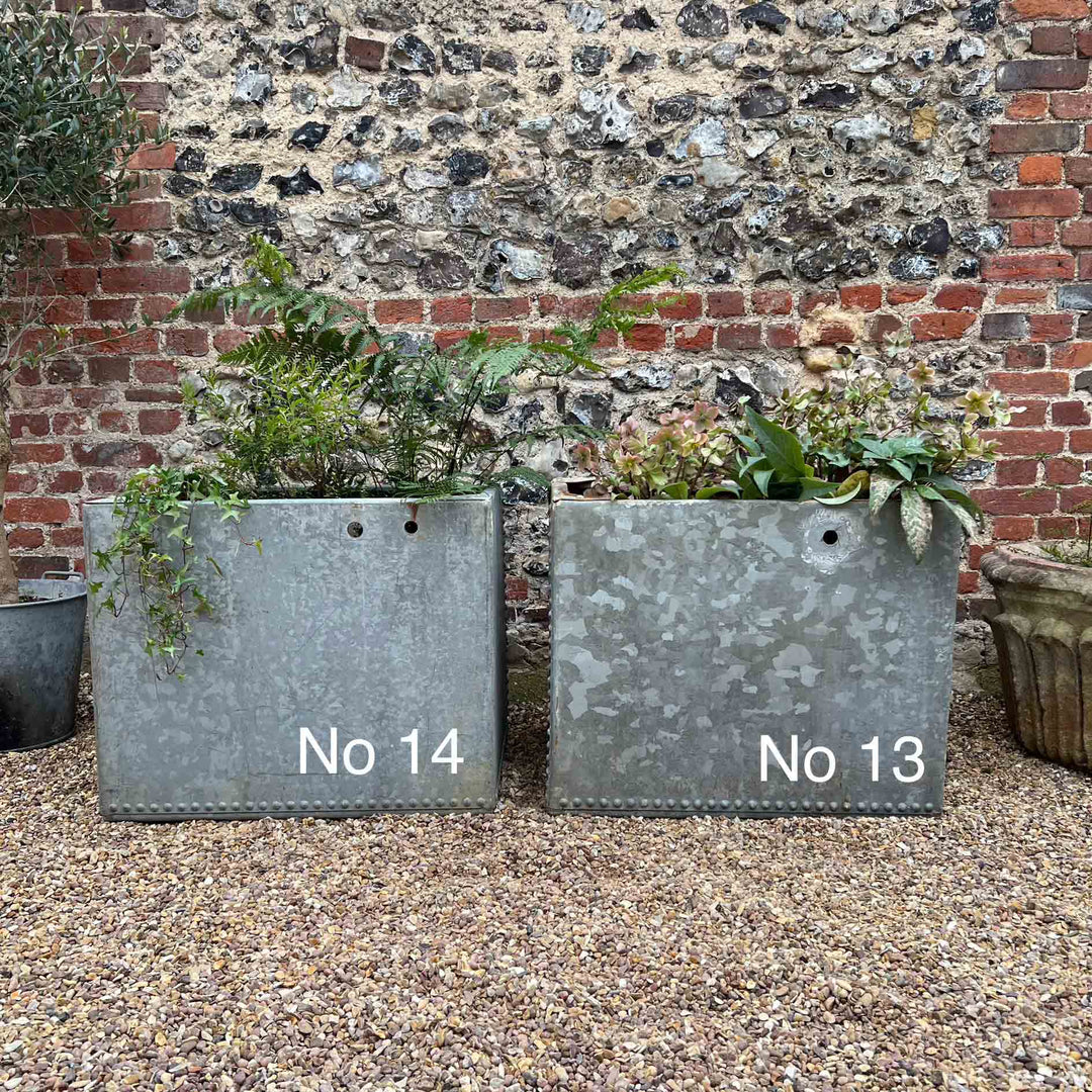 Vintage galvanised water tanks