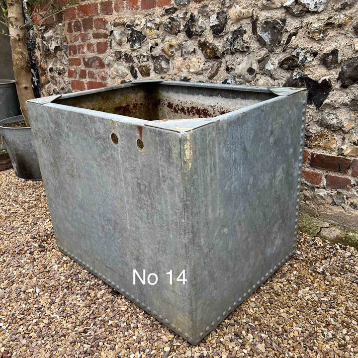 Vintage galvanised water tanks