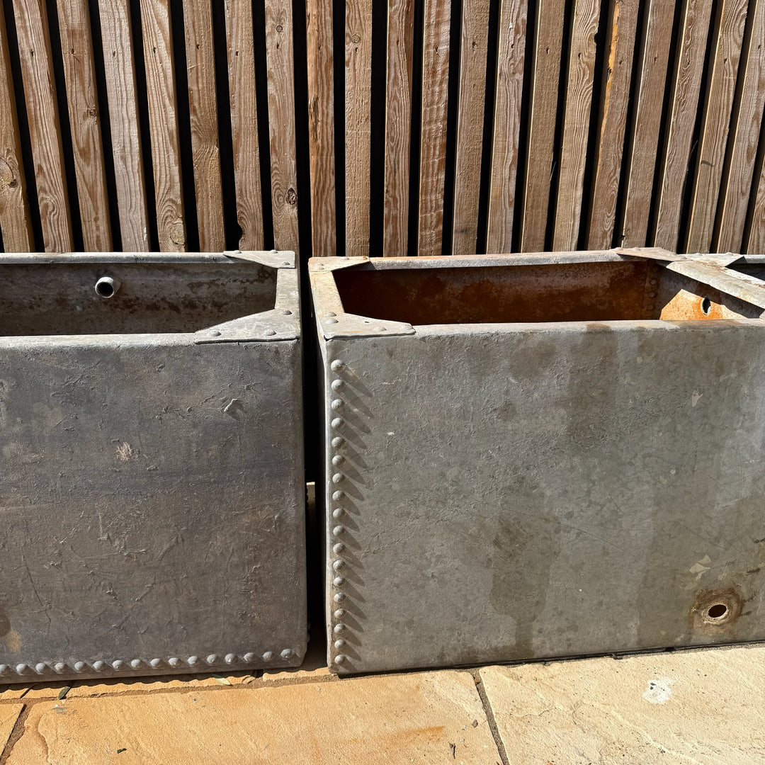 Vintage galvanised water tanks