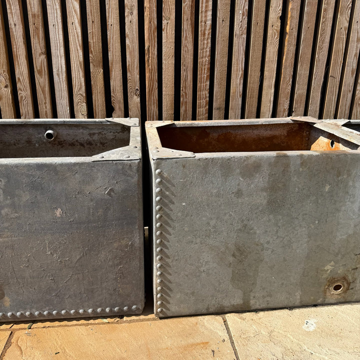 Vintage galvanised water tanks