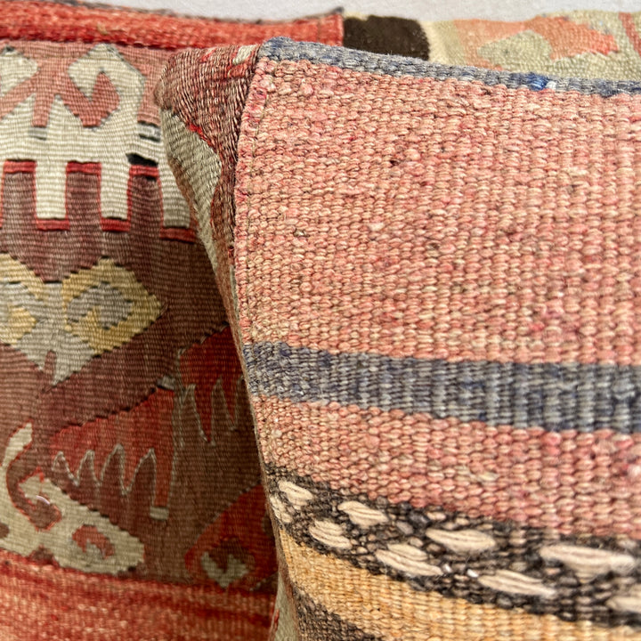 Vintage kilim patchwork cushion 50x50cm | Meryam d 