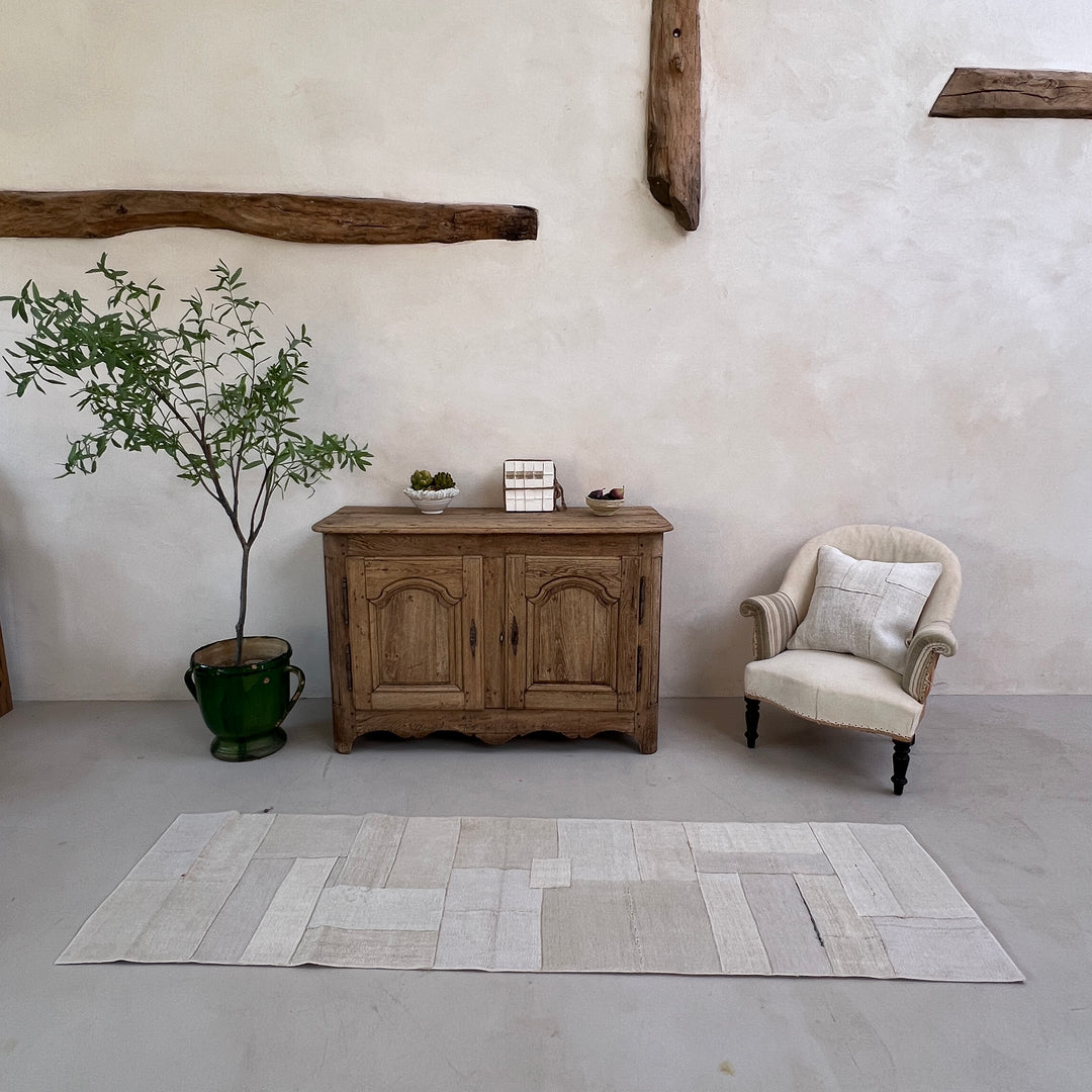 Vintage linen Patchwork runner No: 6, 68cm x 243cm