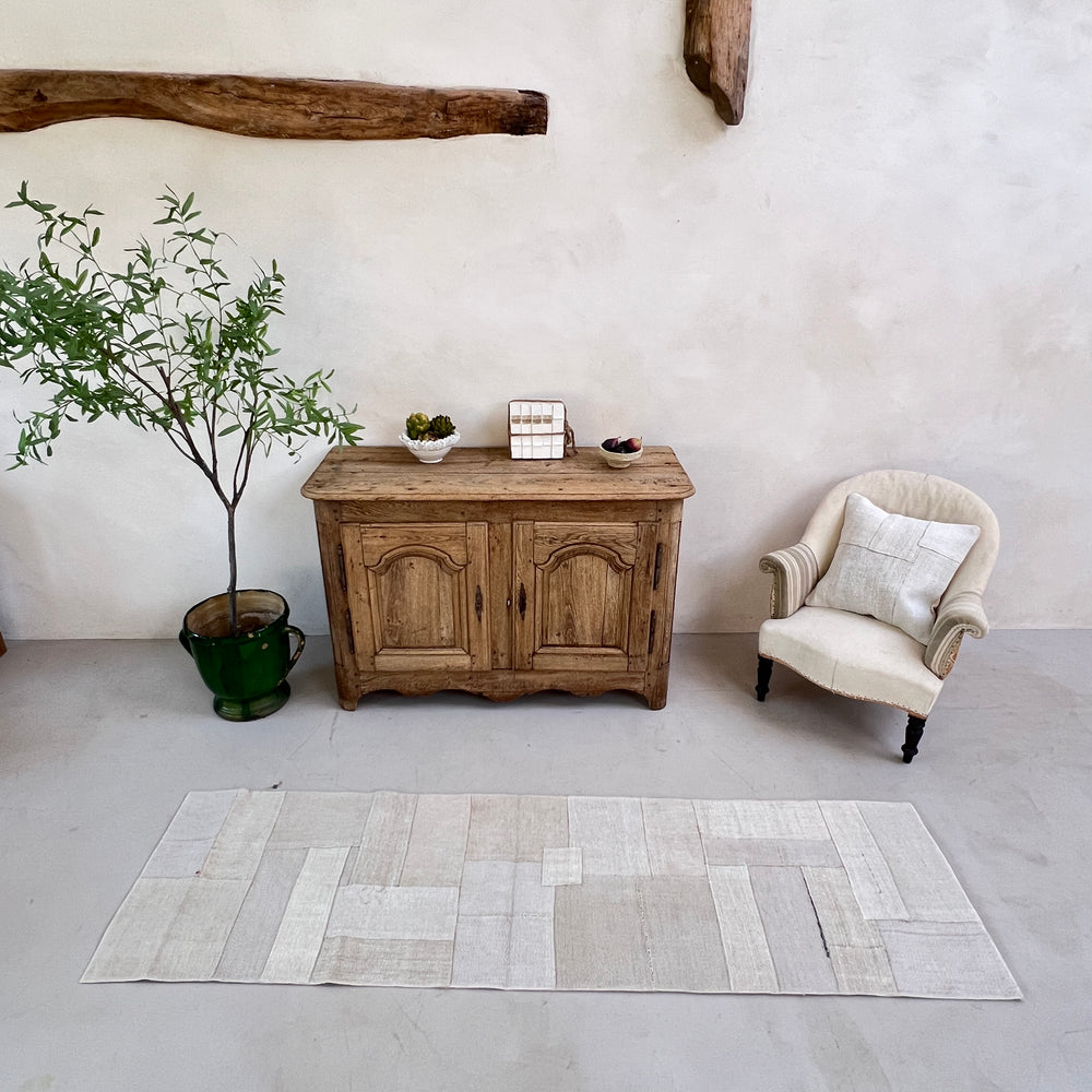Vintage linen Patchwork runner No: 6, 68cm x 243cm