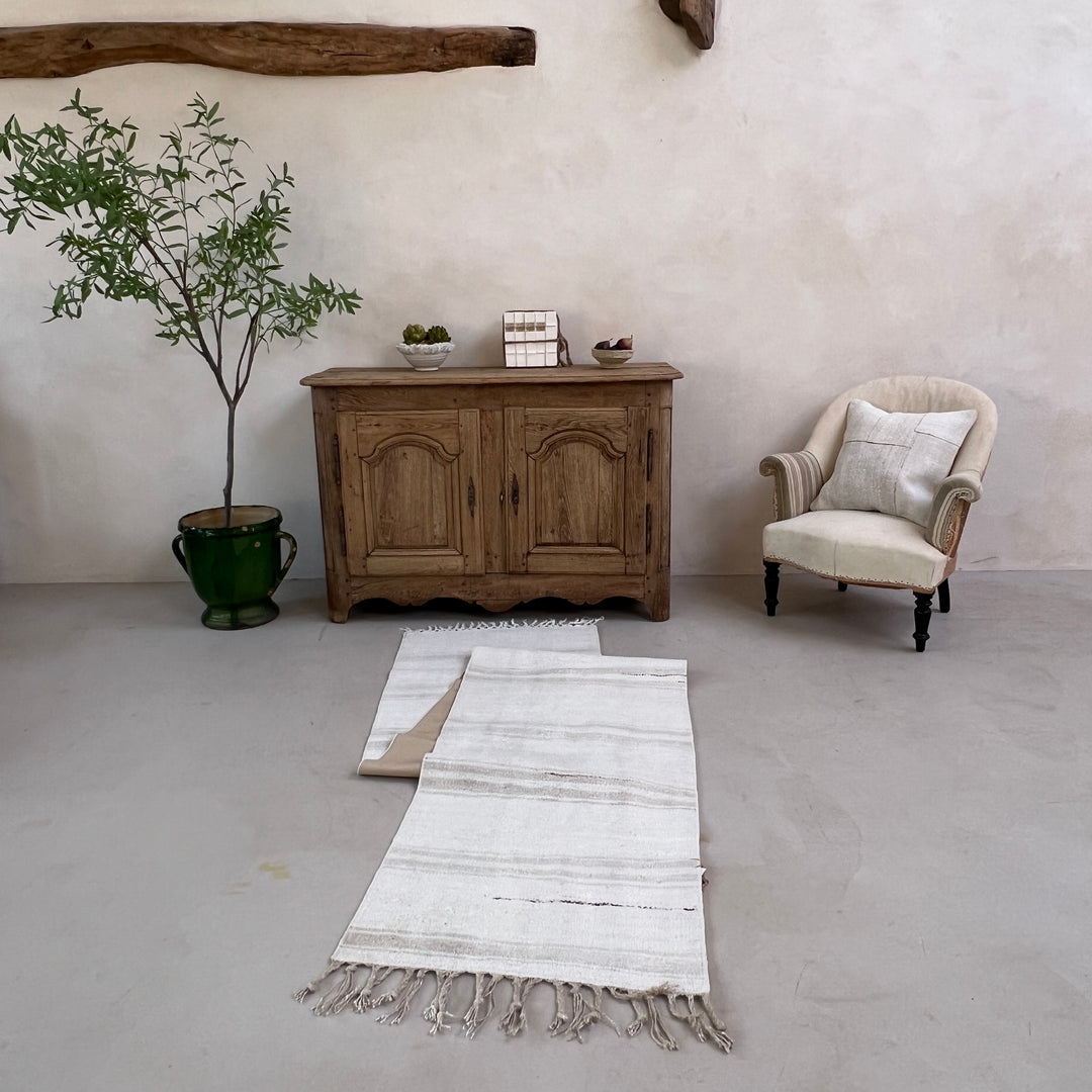 Vintage linen Stripe runner No: 8, 70cm x 355cm