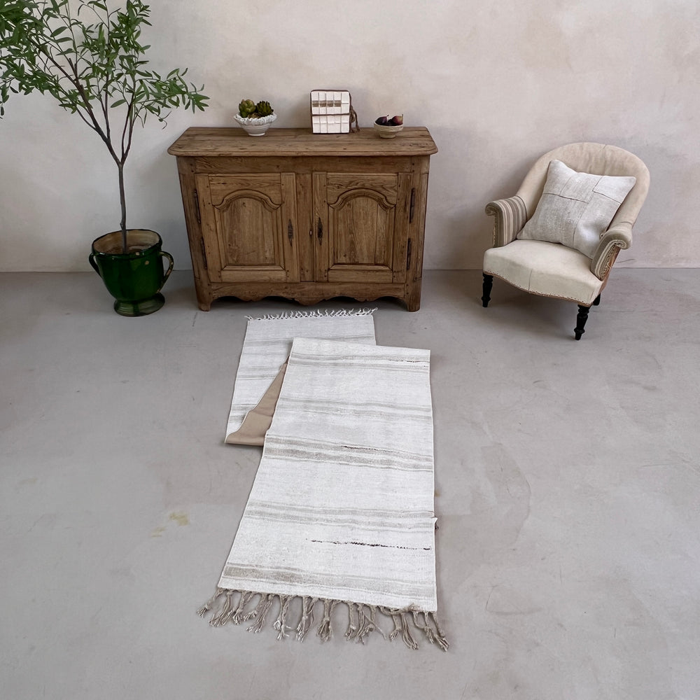 Vintage linen Stripe runner No: 8, 70cm x 355cm