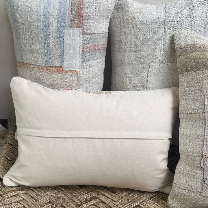 Vintage patchwork hemp cushion 60x40cm | Kaya e