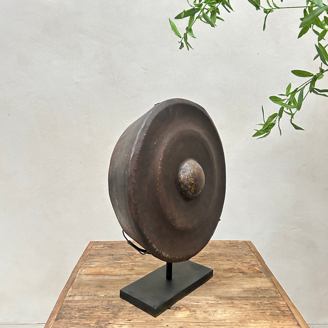 Vintage steel Gong on Stand |Lombok