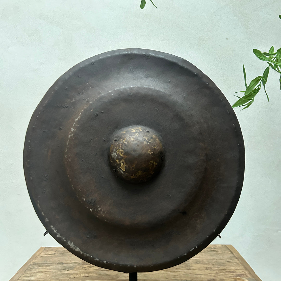 Vintage steel Gong on Stand |Lombok
