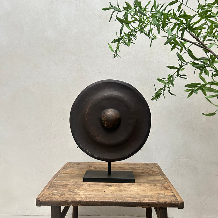 Vintage steel Gong on Stand |Lombok