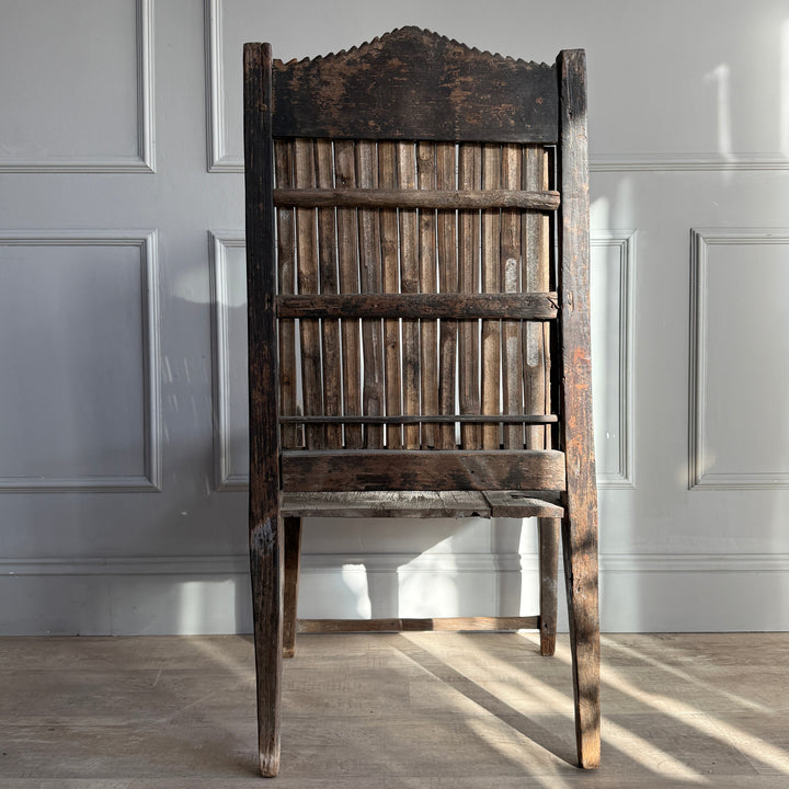 Vintage teak Seat with bamboo slats | Kirana