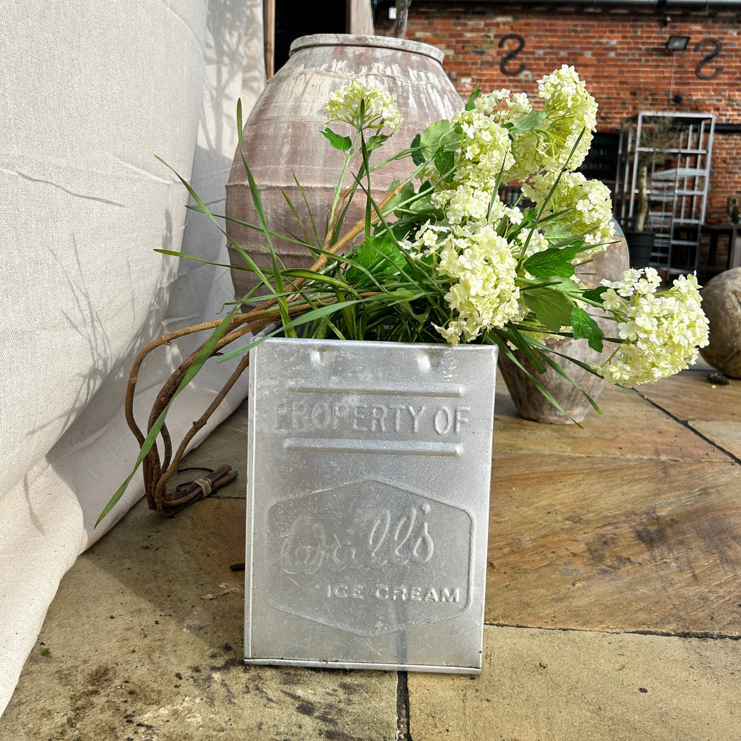Vintage walls ice cream metal planter