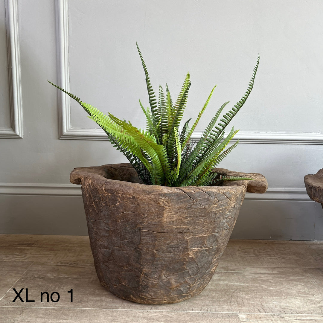 Vintage wooden Tribal Mortar