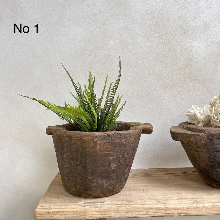 Vintage wooden Tribal Mortar