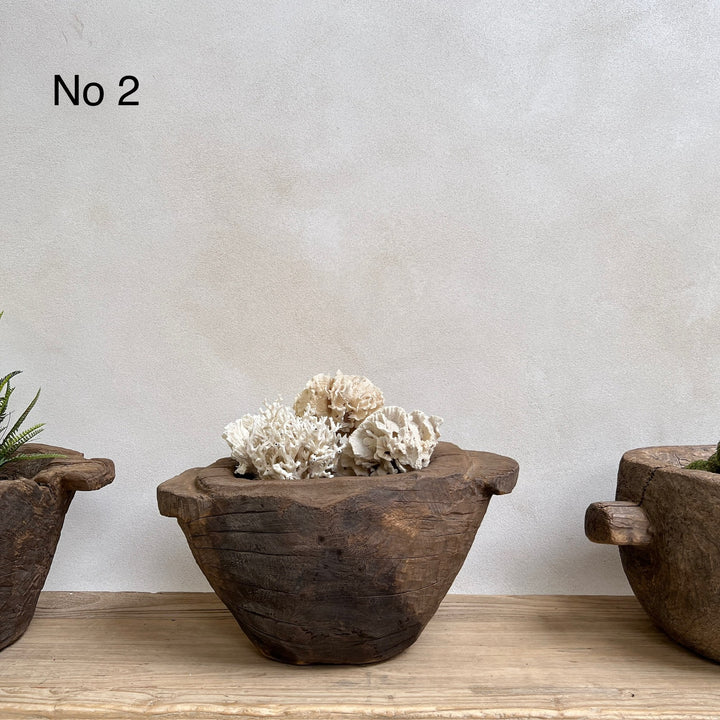 Vintage wooden Tribal Mortar