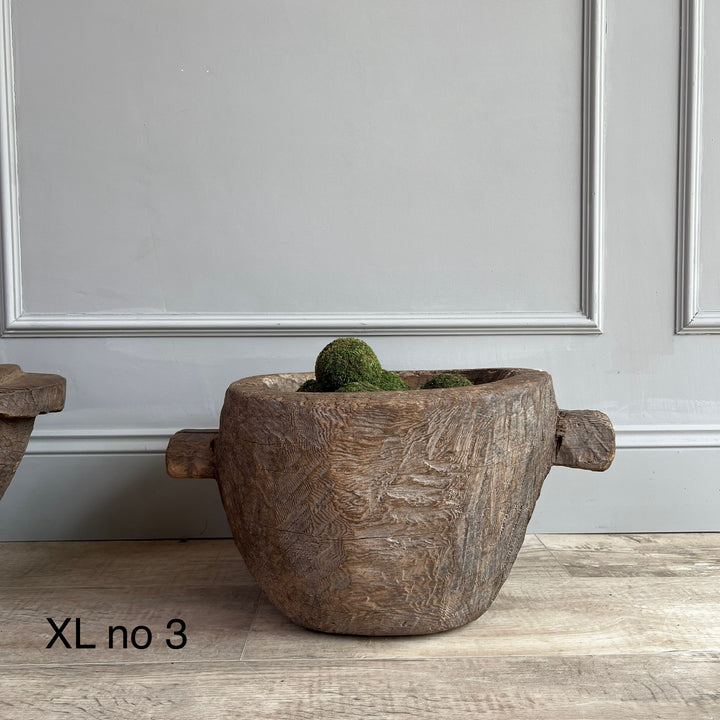 Vintage wooden Tribal Mortar