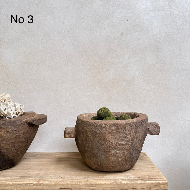 Vintage wooden Tribal Mortar