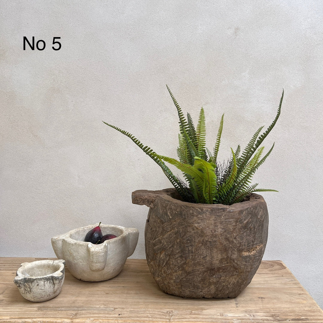 Vintage wooden Tribal Mortar