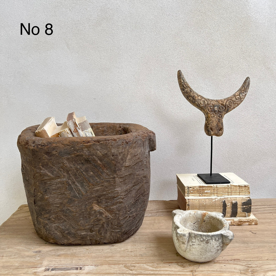 Vintage wooden Tribal Mortar