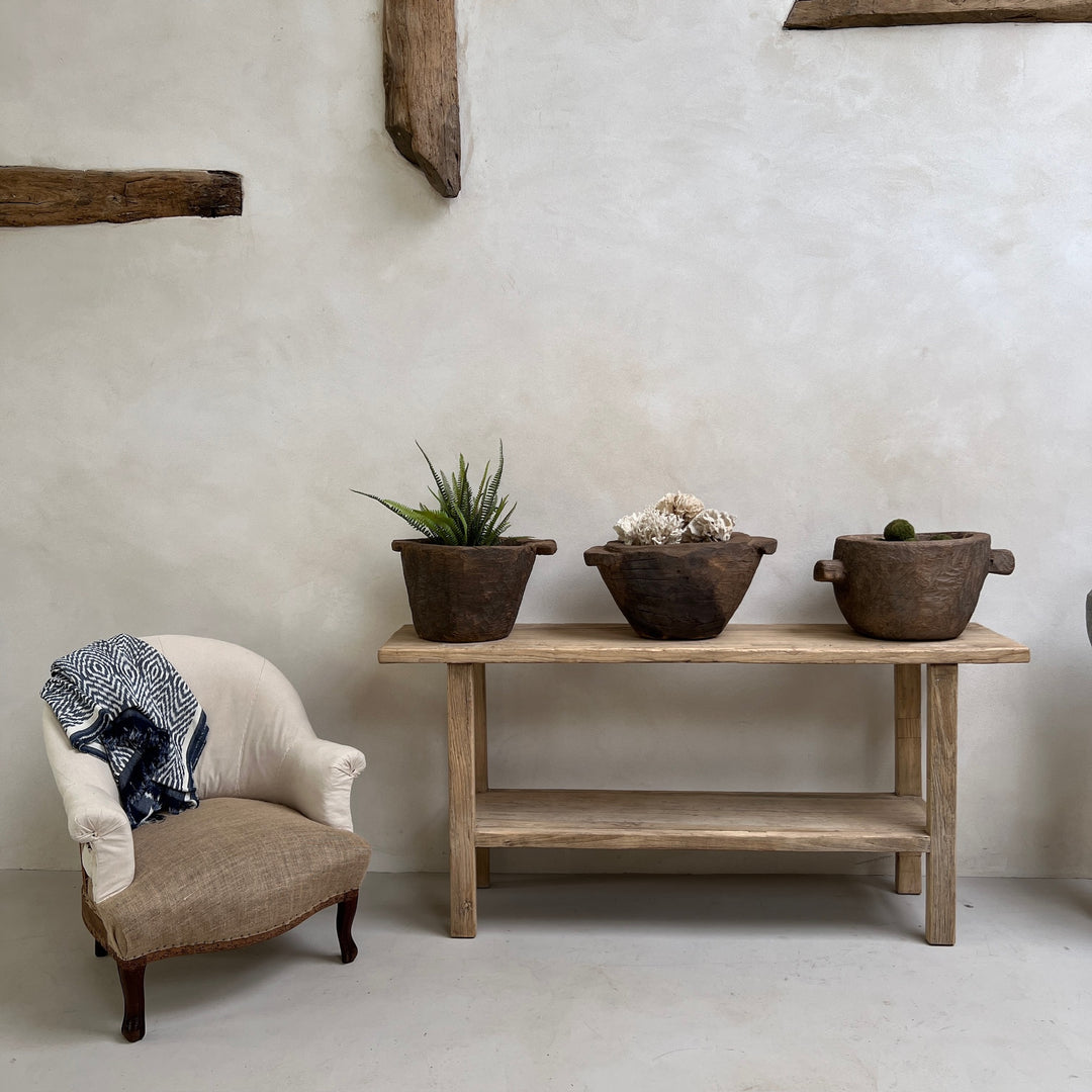 Vintage wooden Tribal Mortar
