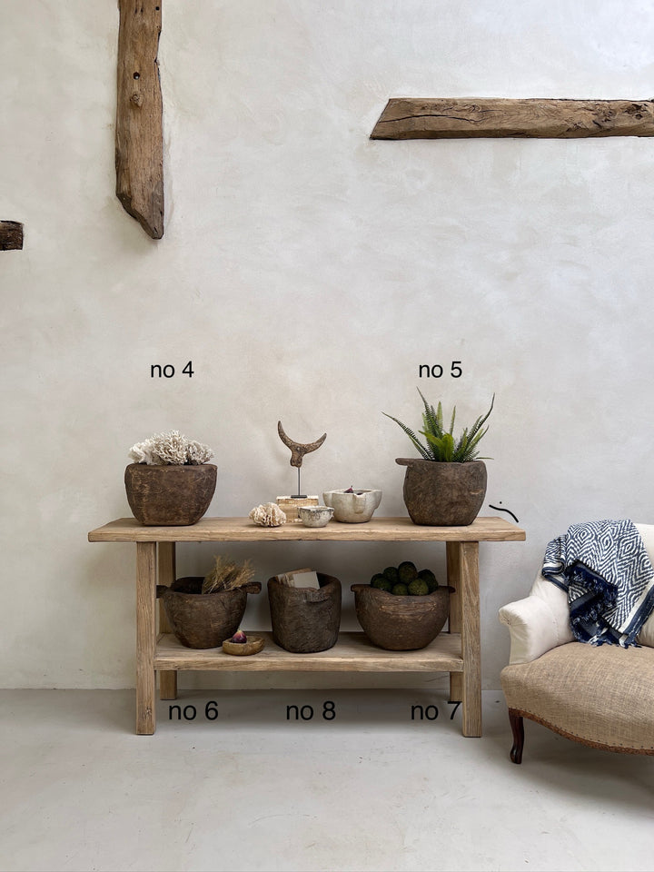 Vintage wooden Tribal Mortar