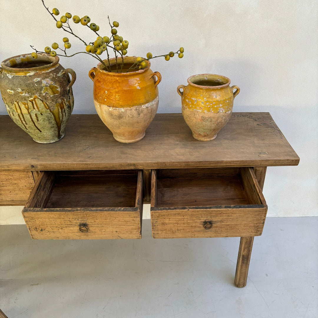 Antique Elm Console Table | Giselle