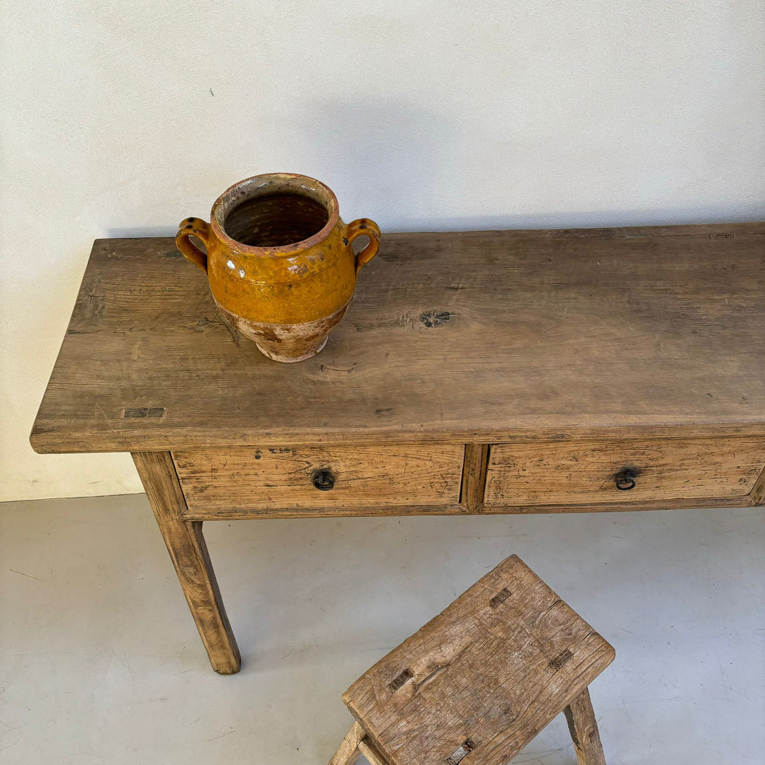 Antique Elm Console Table | Giselle