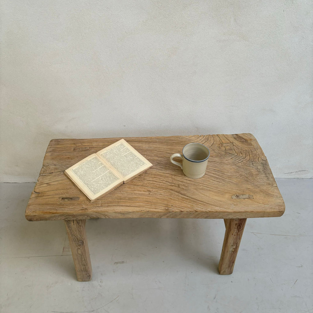 Rustic Antique Elm Bench