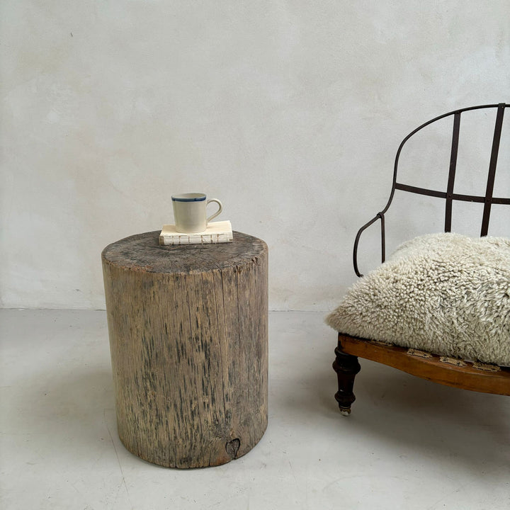 Salvaged Wood Tree Stump Side Tables