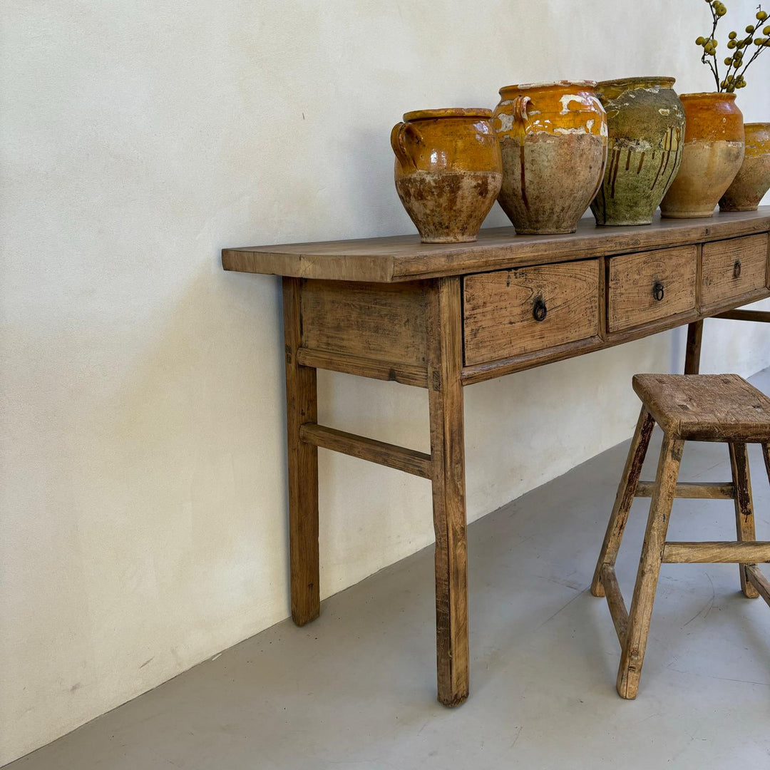 Antique Elm Console Table | Giselle