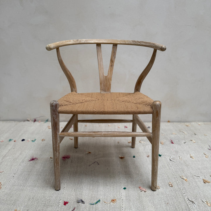 Whitewashed Danish dining chair