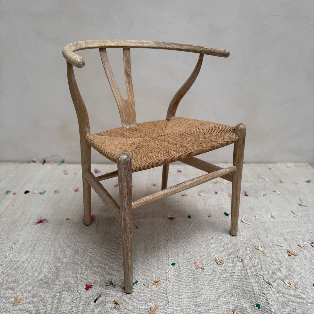 Whitewashed Danish dining chair