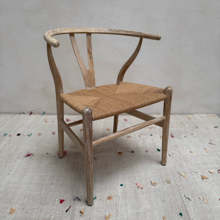 Whitewashed Danish dining chair