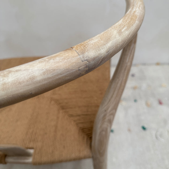 Whitewashed Danish dining chair