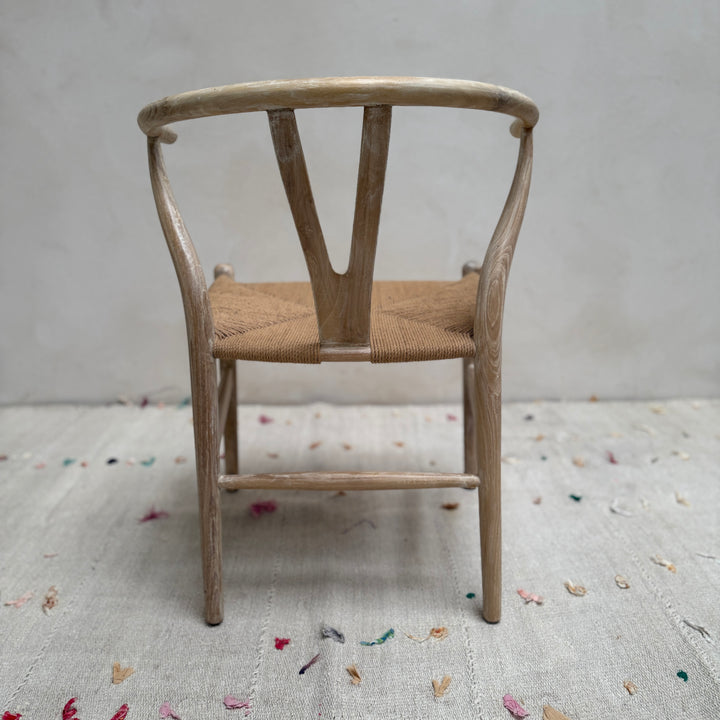 Whitewashed Danish dining chair 